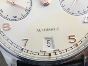 IWC PORTUGIESER AUTOMATIC 5007 STAINLESS STEEL SILVER GOLD NUMERALS IW5007 04 06