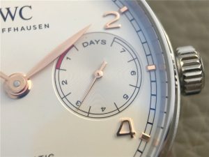 IWC PORTUGIESER AUTOMATIC 5007 STAINLESS STEEL SILVER GOLD NUMERALS IW5007 04 08