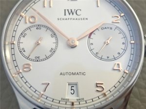 IWC PORTUGIESER AUTOMATIC 5007 STAINLESS STEEL SILVER GOLD NUMERALS IW5007 04 09