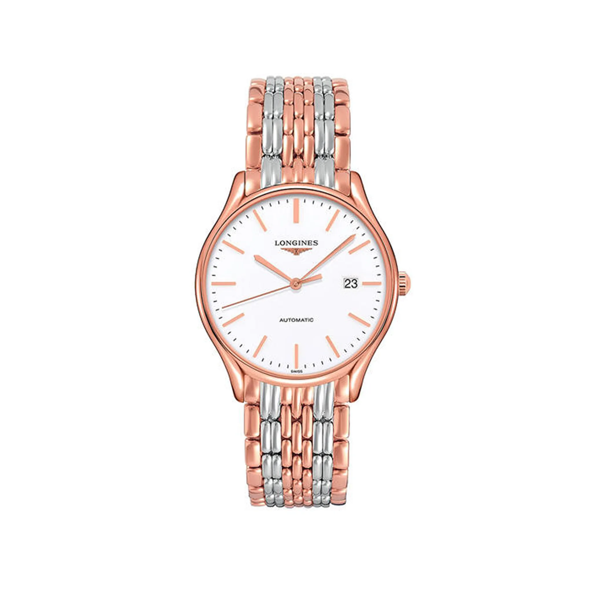 LONGINES-LYRE-38.5-AUTOMATIC-PVD-RED-WHITE-BRACELET-L4.960.1.12.7 LONGINES LYRE 38.5 AUTOMATIC PVD RED WHITE BRACELET L4.960.1.12.7