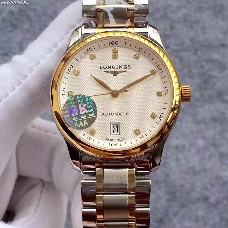LONGINES-MASTER-COLLECTION-DATE-38.5-TWO-TONE-DIAMOND-L2.628.5.77.7-01 LONGINES MASTER COLLECTION DATE 38.5 TWO TONE DIAMOND L2.628.5.77.7 01