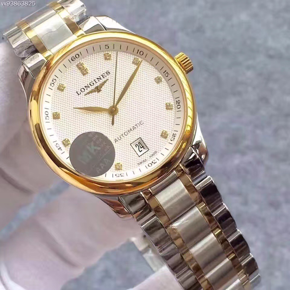 LONGINES-MASTER-COLLECTION-DATE-38.5-TWO-TONE-DIAMOND-L2.628.5.77.7-03 LONGINES MASTER COLLECTION DATE 38.5 TWO TONE DIAMOND L2.628.5.77.7 03