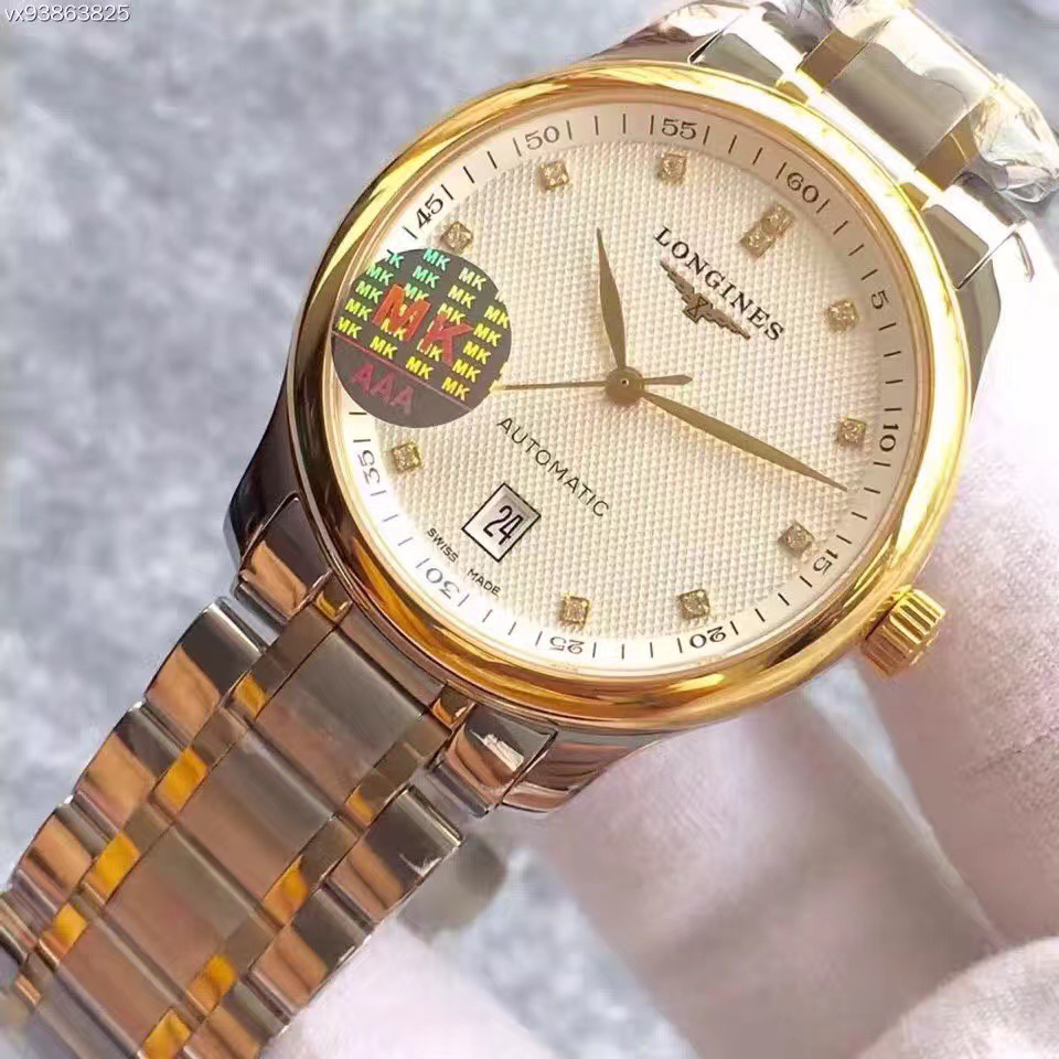 LONGINES-MASTER-COLLECTION-DATE-38.5-TWO-TONE-DIAMOND-L2.628.5.77.7-04 LONGINES MASTER COLLECTION DATE 38.5 TWO TONE DIAMOND L2.628.5.77.7 04