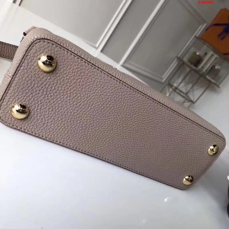 LOUIS VUITTON CAPUCINES BB HANDBAG PYTHON HANDLE TAURILLON LEATHER GRAY N92041_3 LOUIS VUITTON CAPUCINES BB HANDBAG PYTHON HANDLE TAURILLON LEATHER GRAY N92041 3