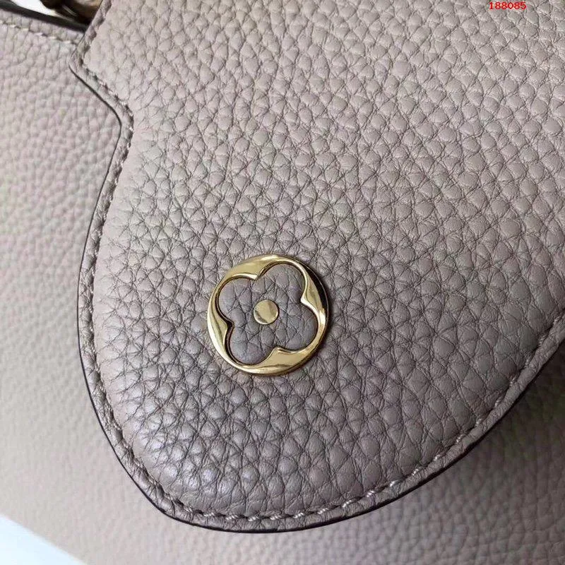 LOUIS VUITTON CAPUCINES BB HANDBAG PYTHON HANDLE TAURILLON LEATHER GRAY N92041_7 LOUIS VUITTON CAPUCINES BB HANDBAG PYTHON HANDLE TAURILLON LEATHER GRAY N92041 7