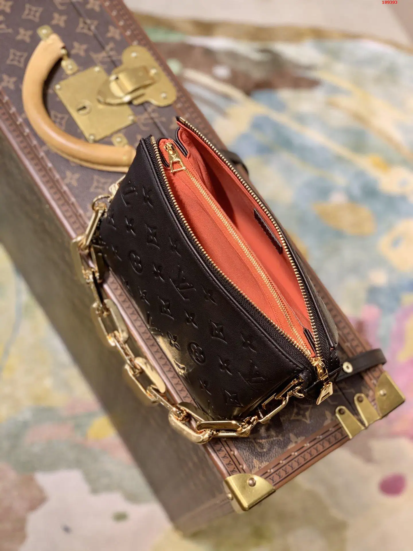 LOUIS VUITTON COUSSIN BB HANDBAG MONOGRAM-EMBOSSED PUFFY LAMBSKIN BLACK M59598_8 LOUIS VUITTON COUSSIN BB HANDBAG MONOGRAM EMBOSSED PUFFY LAMBSKIN BLACK M59598 8