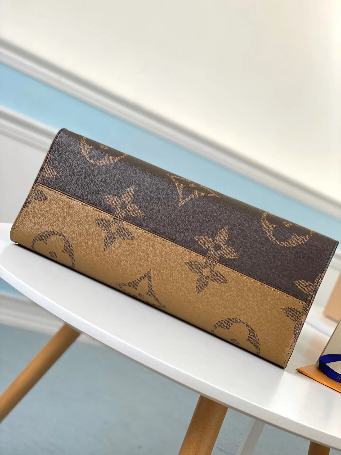 LOUIS VUITTON ONTHEGO GM TOTE BAG MONOGRAM REVERSE COATED CANVAS M45320_5 LOUIS VUITTON ONTHEGO GM TOTE BAG MONOGRAM REVERSE COATED CANVAS M45320 5