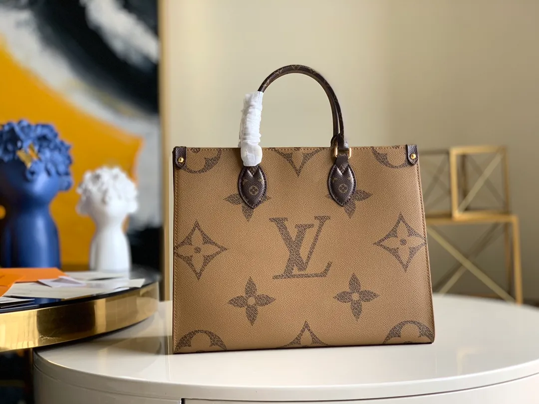 LOUIS VUITTON ONTHEGO MONOGRAM GIANT REVERSE MM BROWN M45039_2 LOUIS VUITTON ONTHEGO MONOGRAM GIANT REVERSE MM BROWN M45039 2