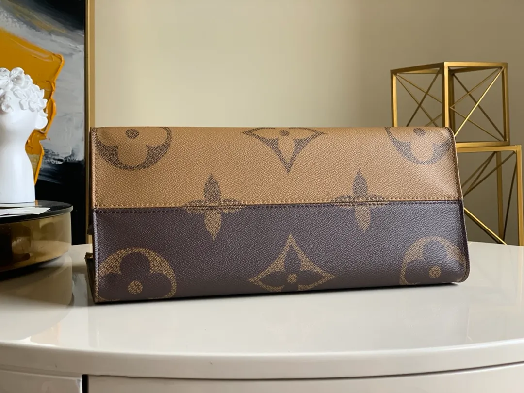 LOUIS VUITTON ONTHEGO MONOGRAM GIANT REVERSE MM BROWN M45039_5 LOUIS VUITTON ONTHEGO MONOGRAM GIANT REVERSE MM BROWN M45039 5