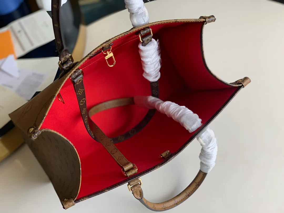 LOUIS VUITTON ONTHEGO MONOGRAM GIANT REVERSE MM BROWN M45039_7 LOUIS VUITTON ONTHEGO MONOGRAM GIANT REVERSE MM BROWN M45039 7