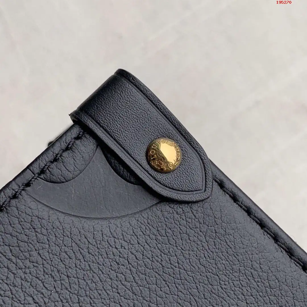 LOUIS VUITTON ONTHEGO PM TOTE HANDBAG EMBOSSED GRAINED COWHIDE LEATHER BLACK M45653_6 LOUIS VUITTON ONTHEGO PM TOTE HANDBAG EMBOSSED GRAINED COWHIDE LEATHER BLACK M45653 6