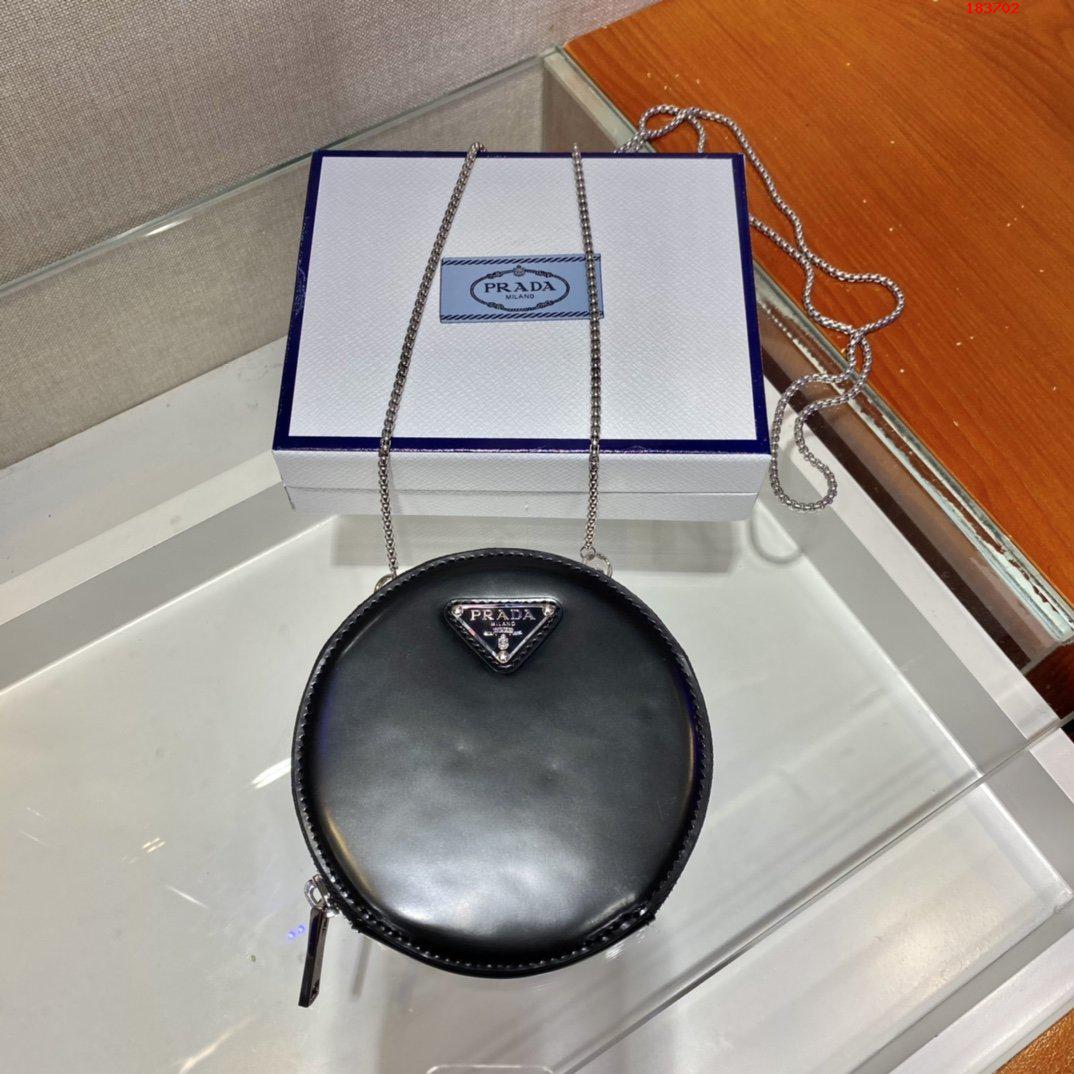 PRADA-BRUSHED-LEATHER-MINI-POUCH-BLACK-1NR003-03 PRADA BRUSHED LEATHER MINI POUCH BLACK 1NR003 03