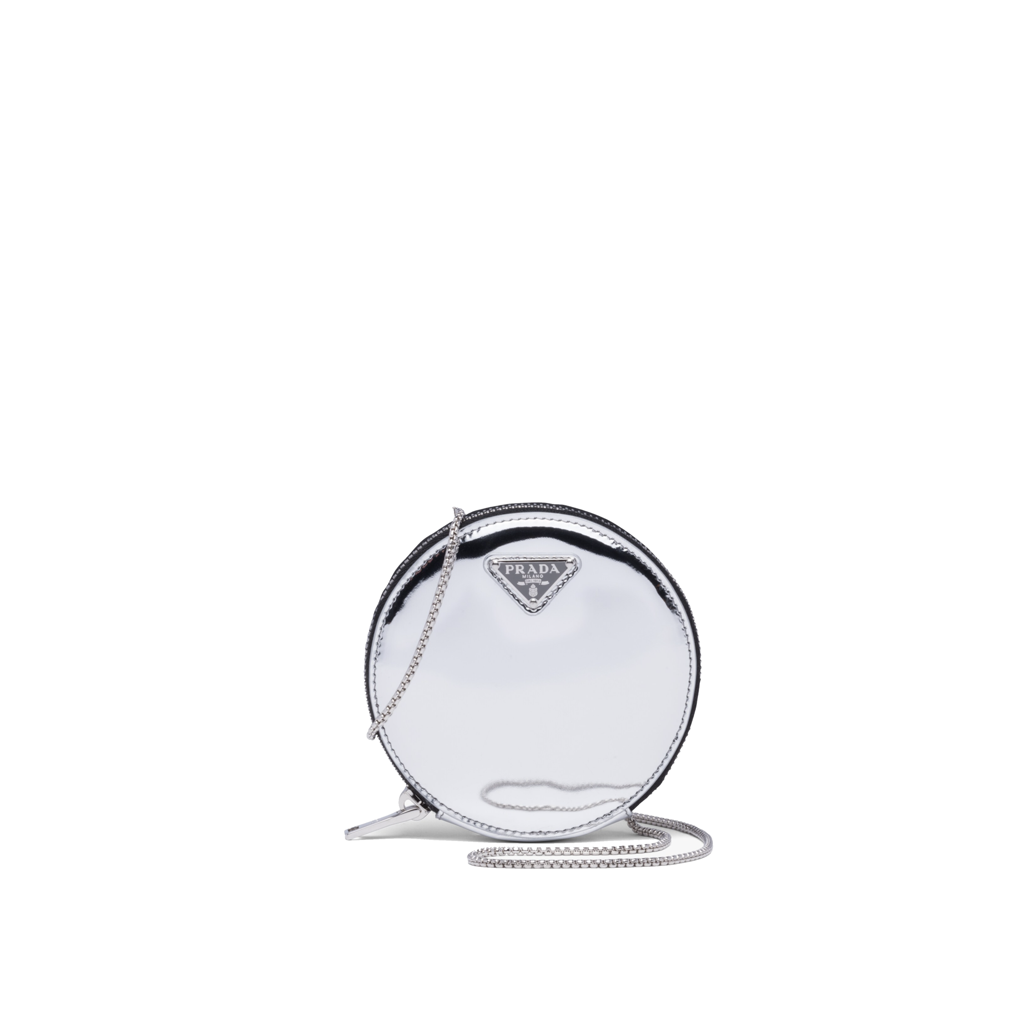 PRADA-BRUSHED-LEATHER-MINI-POUCH-SILVER-1NR003-00 PRADA BRUSHED LEATHER MINI POUCH SILVER 1NR003 00