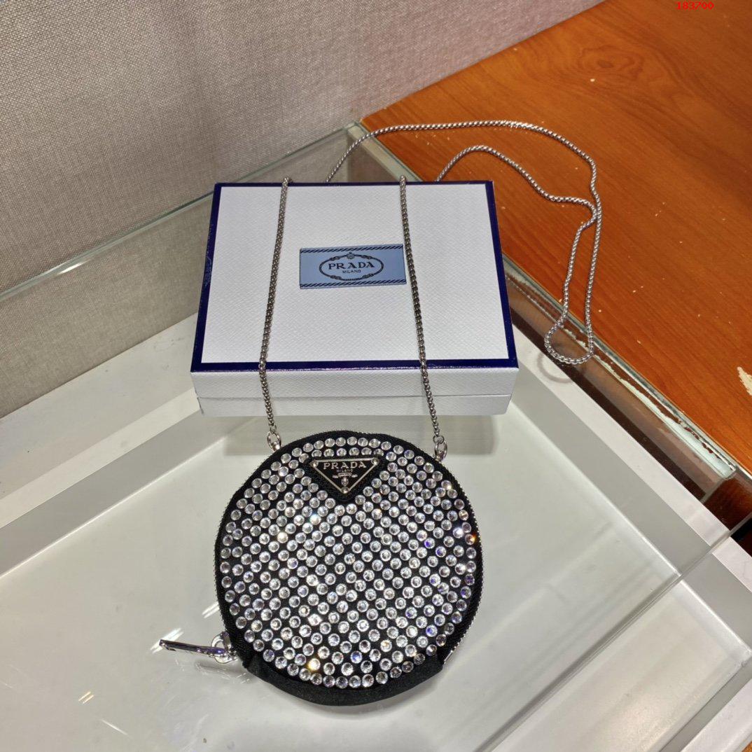 PRADA-ROUND-SATIN-MINI-POUCH-WITH-ARTIFICIAL-CRYSTALS-1NR003-02 PRADA ROUND SATIN MINI POUCH WITH ARTIFICIAL CRYSTALS 1NR003 02