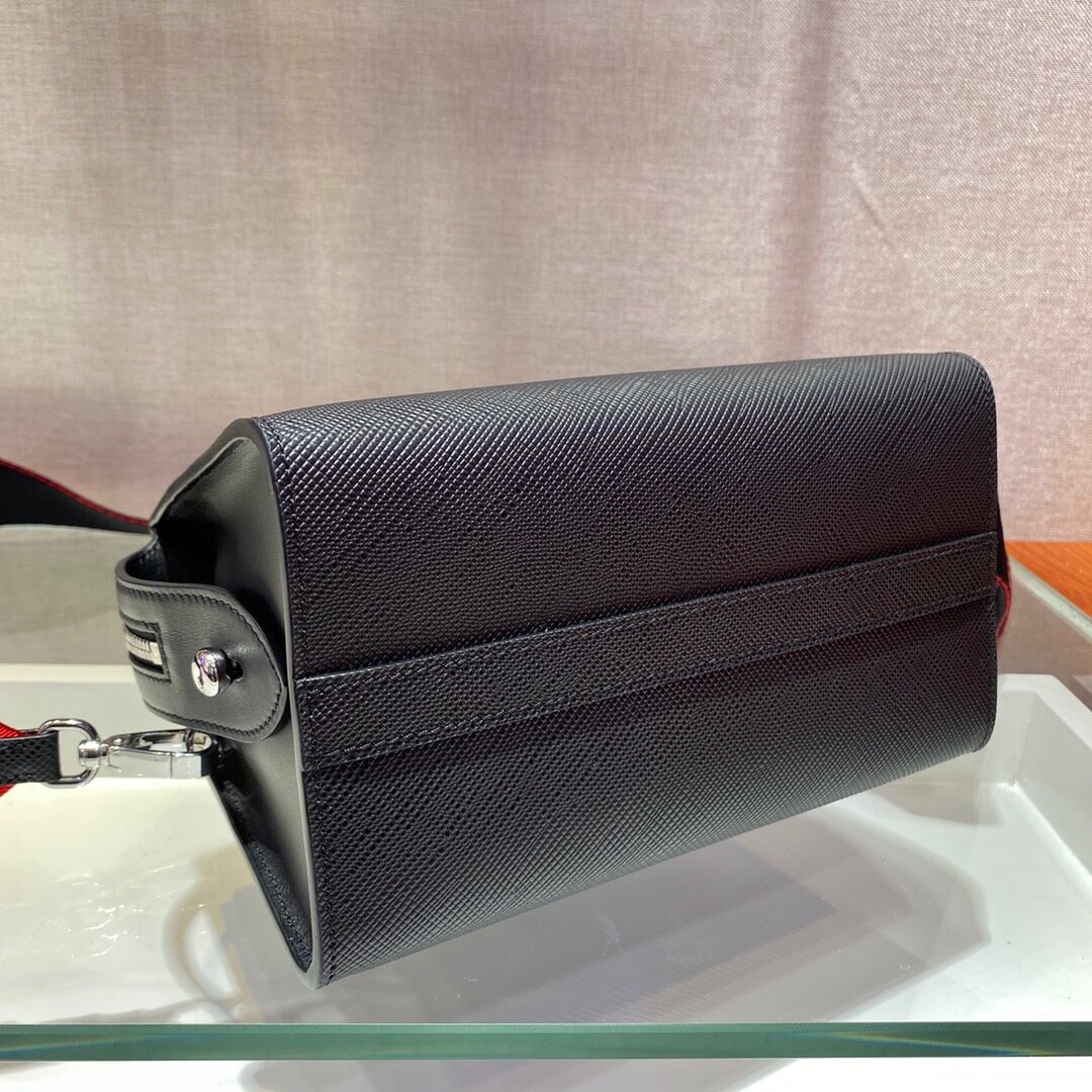 PRADA-SAFFIANO-LEATHER-PRADA-MONOCHROME-BAG-BLACK-1BA269-07 PRADA SAFFIANO LEATHER PRADA MONOCHROME BAG BLACK 1BA269 07