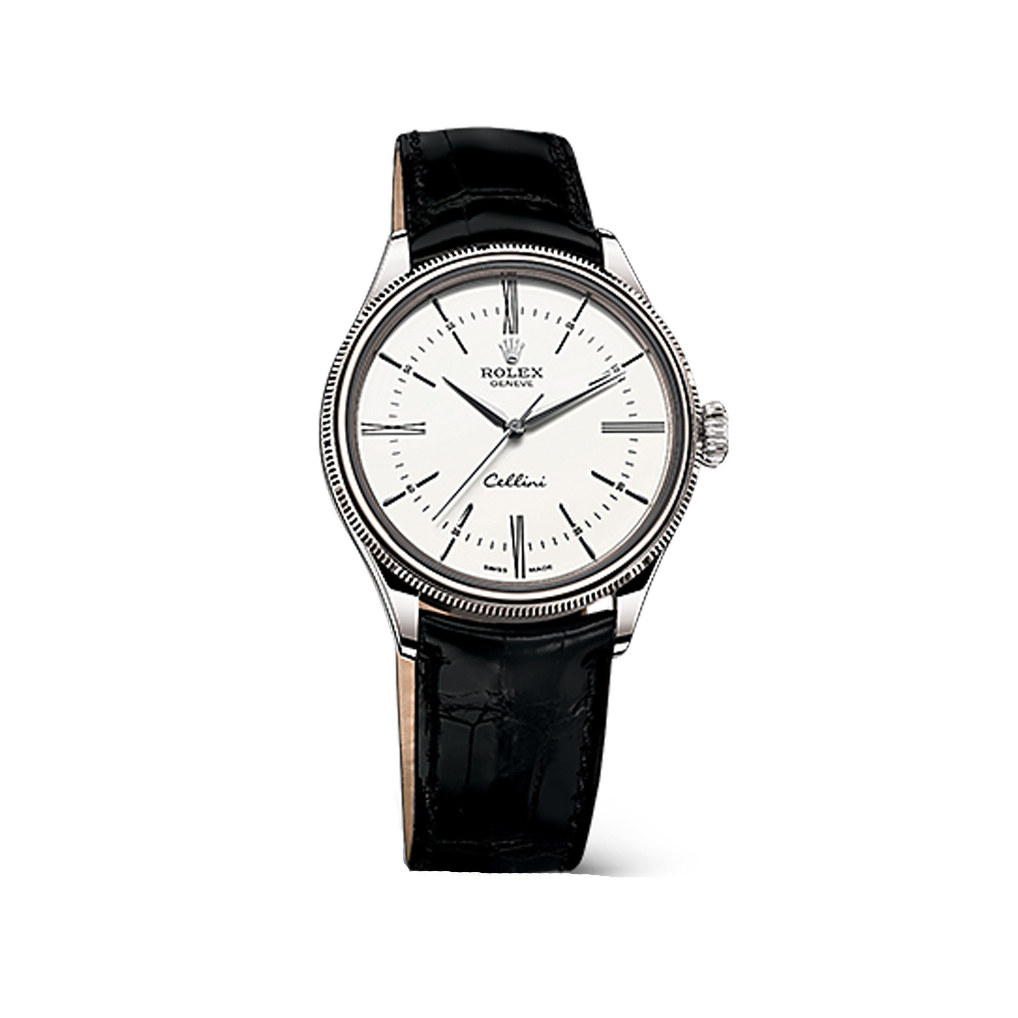 ROLEX-CELLINI-TIME-WHITE-GOLD-WHITE-ALLIGATOR-BLACK-50509-0007-0 ROLEX CELLINI TIME WHITE GOLD WHITE ALLIGATOR BLACK 50509 0007 0