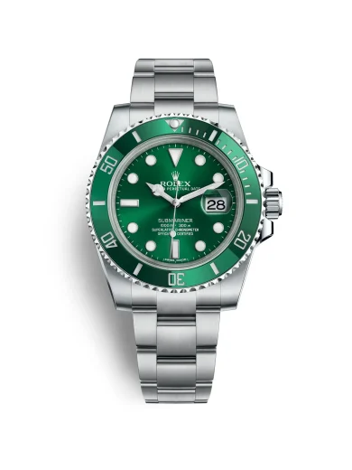 ROLEX SUBMARINER DATE STAINLESS STEEL GREEN CERACHOM 116610LV 0002