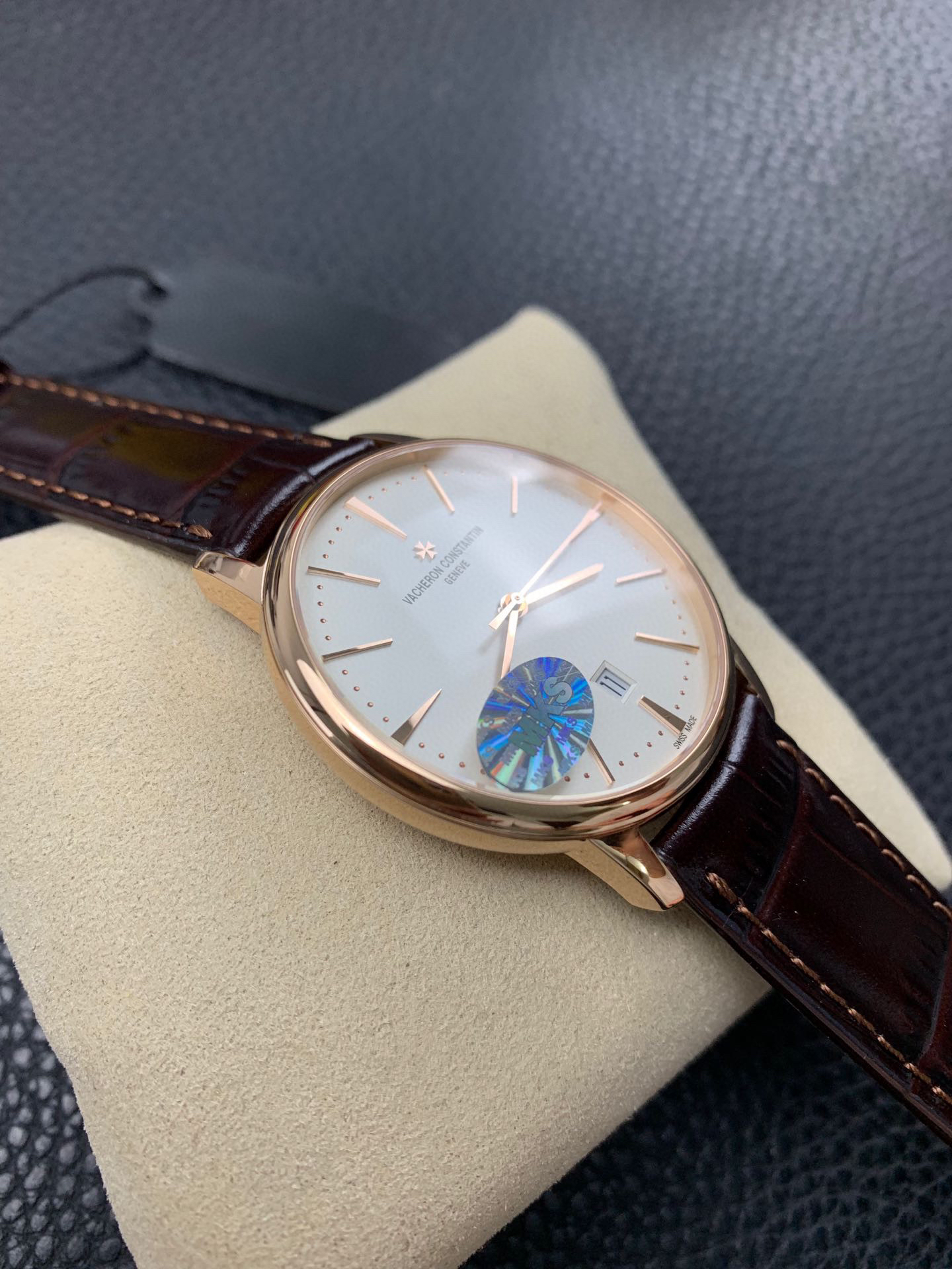 VACHERON-CONSTANTIN-PATRIMONY-CONTEMPORAINE-SELF-WINDING-PINK-GOLD-SILVER-85180-000R-9248-02 VACHERON CONSTANTIN PATRIMONY CONTEMPORAINE SELF WINDING PINK GOLD SILVER 85180 000R 9248 02