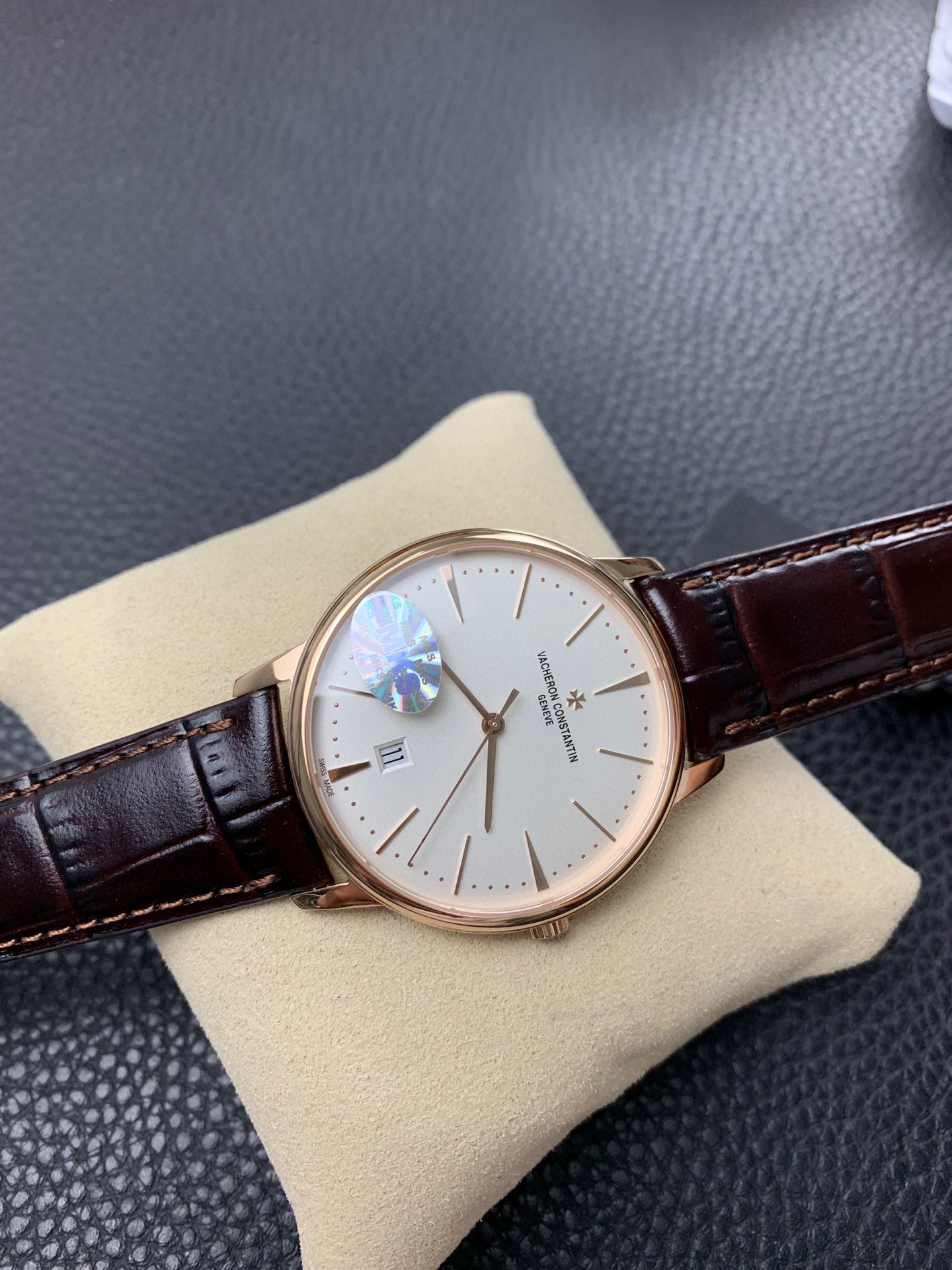 VACHERON-CONSTANTIN-PATRIMONY-CONTEMPORAINE-SELF-WINDING-PINK-GOLD-SILVER-85180-000R-9248-03 VACHERON CONSTANTIN PATRIMONY CONTEMPORAINE SELF WINDING PINK GOLD SILVER 85180 000R 9248 03