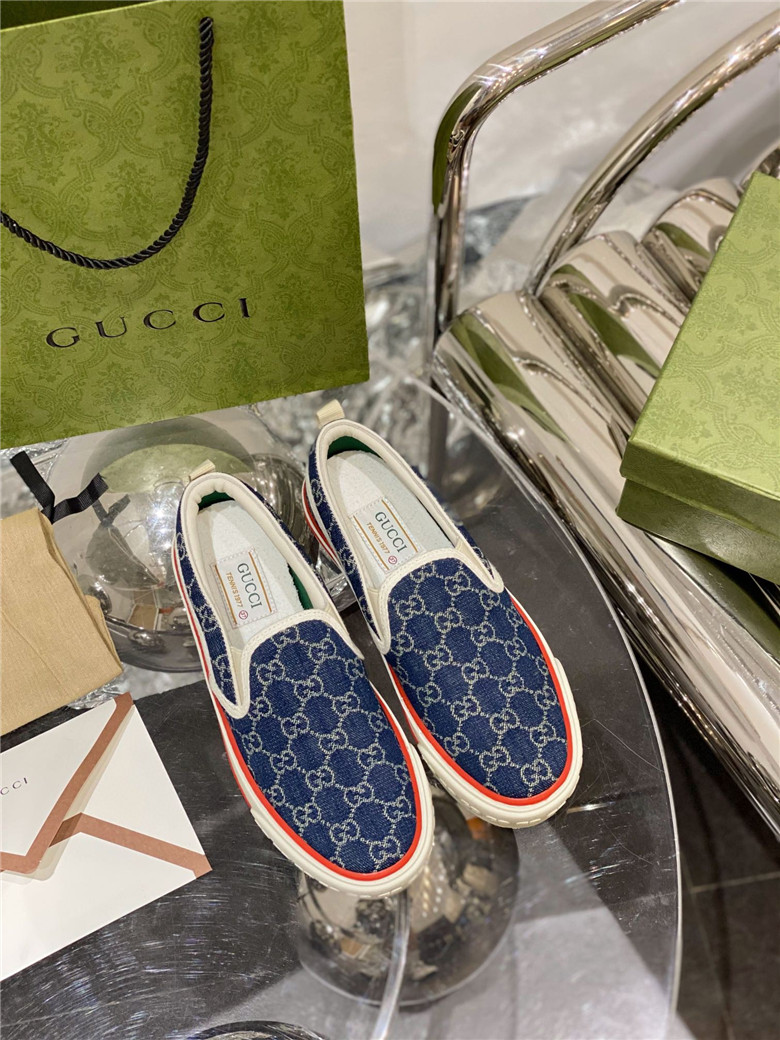 WOMEN'S-GUCCI-TENNIS-1977-SLIP-ON-SNEAKER-BLUE-624733-2KQ30-4466-01 WOMENS GUCCI TENNIS 1977 SLIP ON SNEAKER BLUE 624733 2KQ30 4466 01