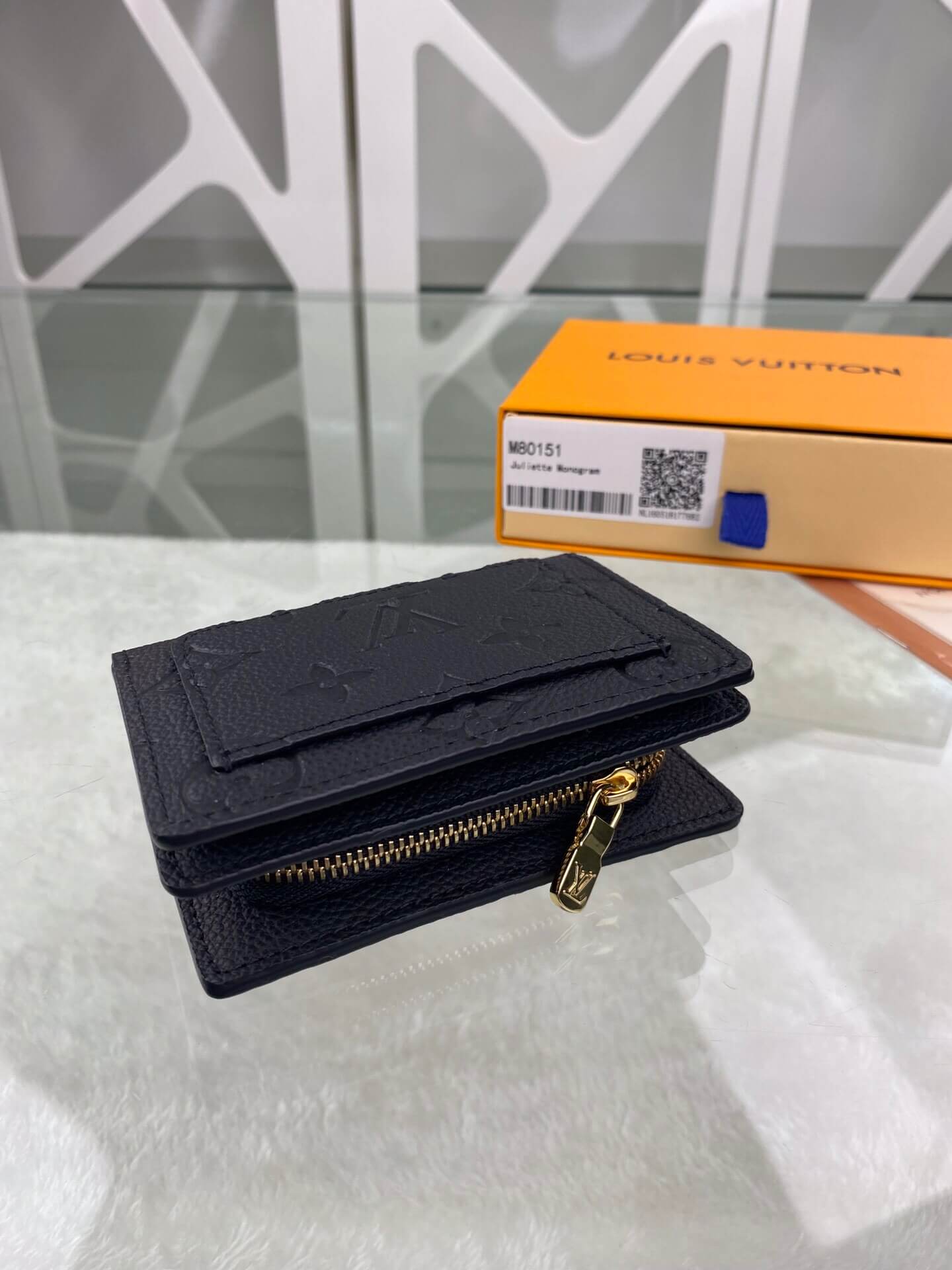 louis-vuitton-cléa-wallet-monogram-empreinte-leather-wallets-and-small-leather-goods-M80151-08 louis vuitton clea wallet monogram empreinte leather wallets and small leather goods M80151 08