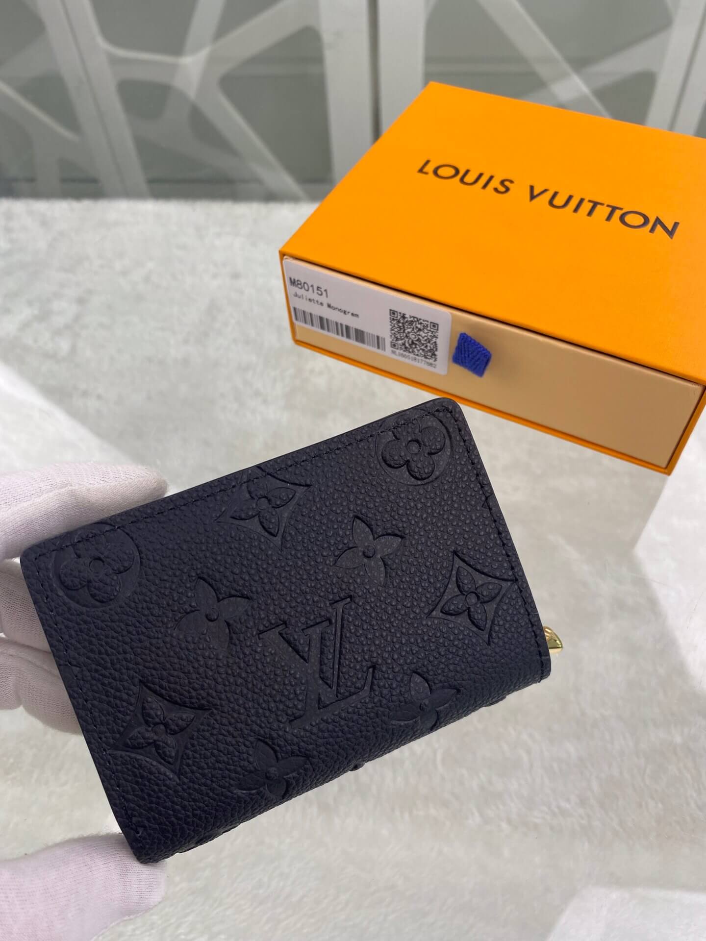 louis-vuitton-cléa-wallet-monogram-empreinte-leather-wallets-and-small-leather-goods-M80151-09 louis vuitton clea wallet monogram empreinte leather wallets and small leather goods M80151 09