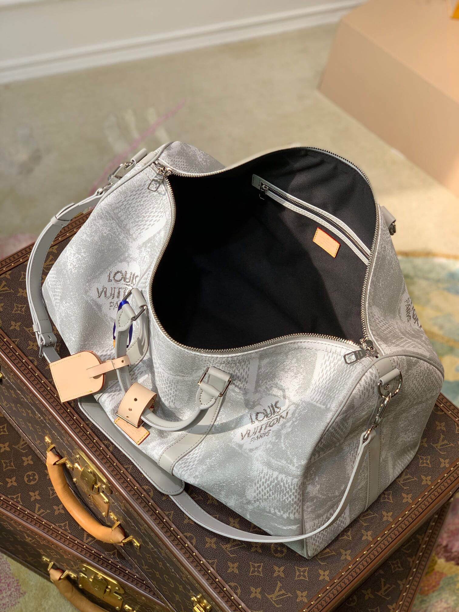 louis-vuitton-keepall-bandoulière-50-damier-other-travel-N50069-08 louis vuitton keepall bandouliere 50 damier other travel N50069 08