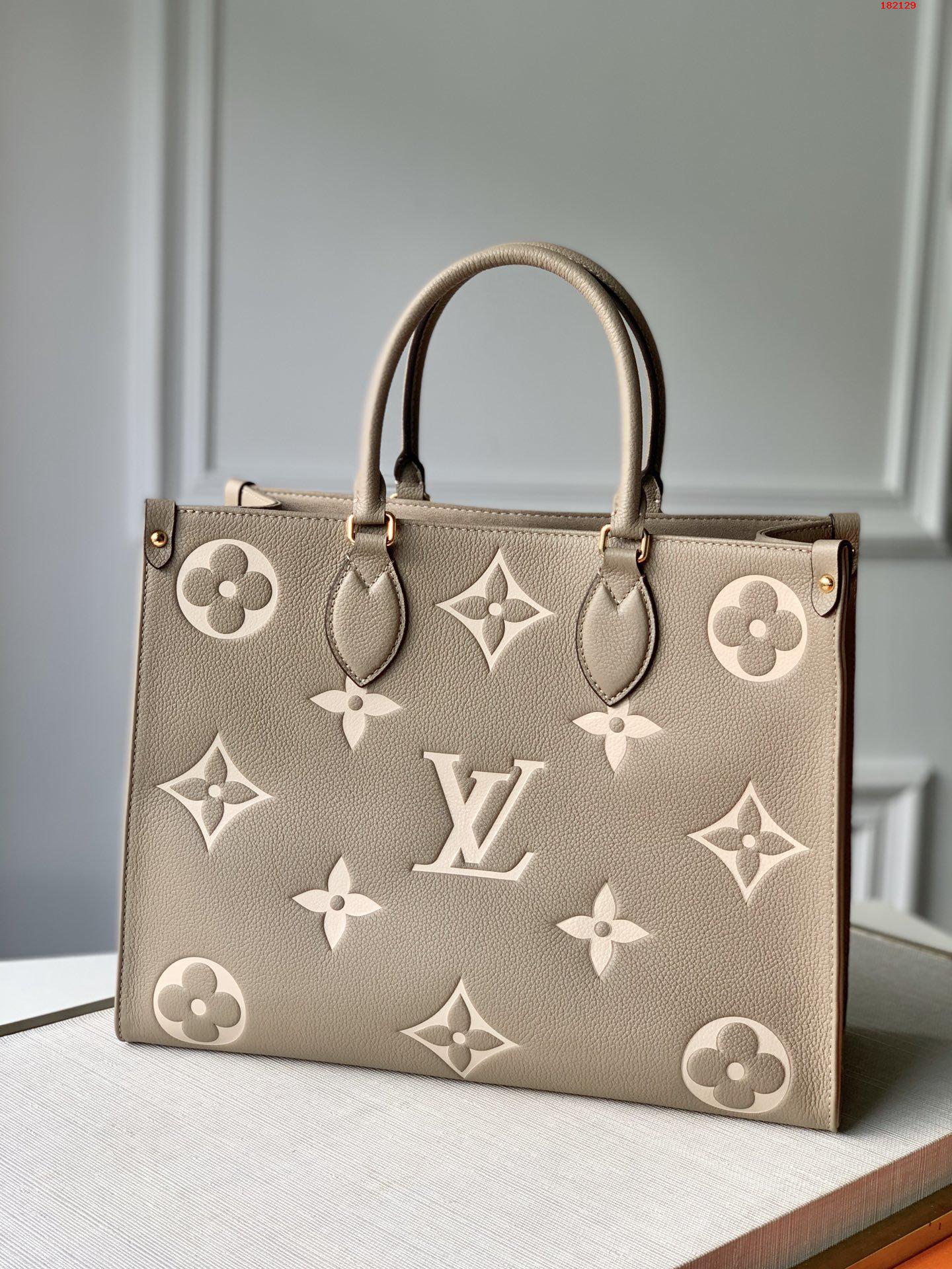 louis-vuitton-onthego-mm-bicolor-monogram-empreinte-leather-handbags-M45494-01 louis vuitton onthego mm bicolor monogram empreinte leather handbags M45494 01