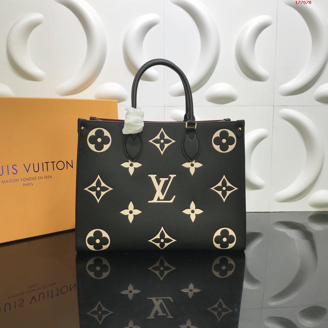 louis-vuitton-onthego-mm-bicolor-monogram-empreinte-leather-handbags-M45495-03 louis vuitton onthego mm bicolor monogram empreinte leather handbags M45495 03