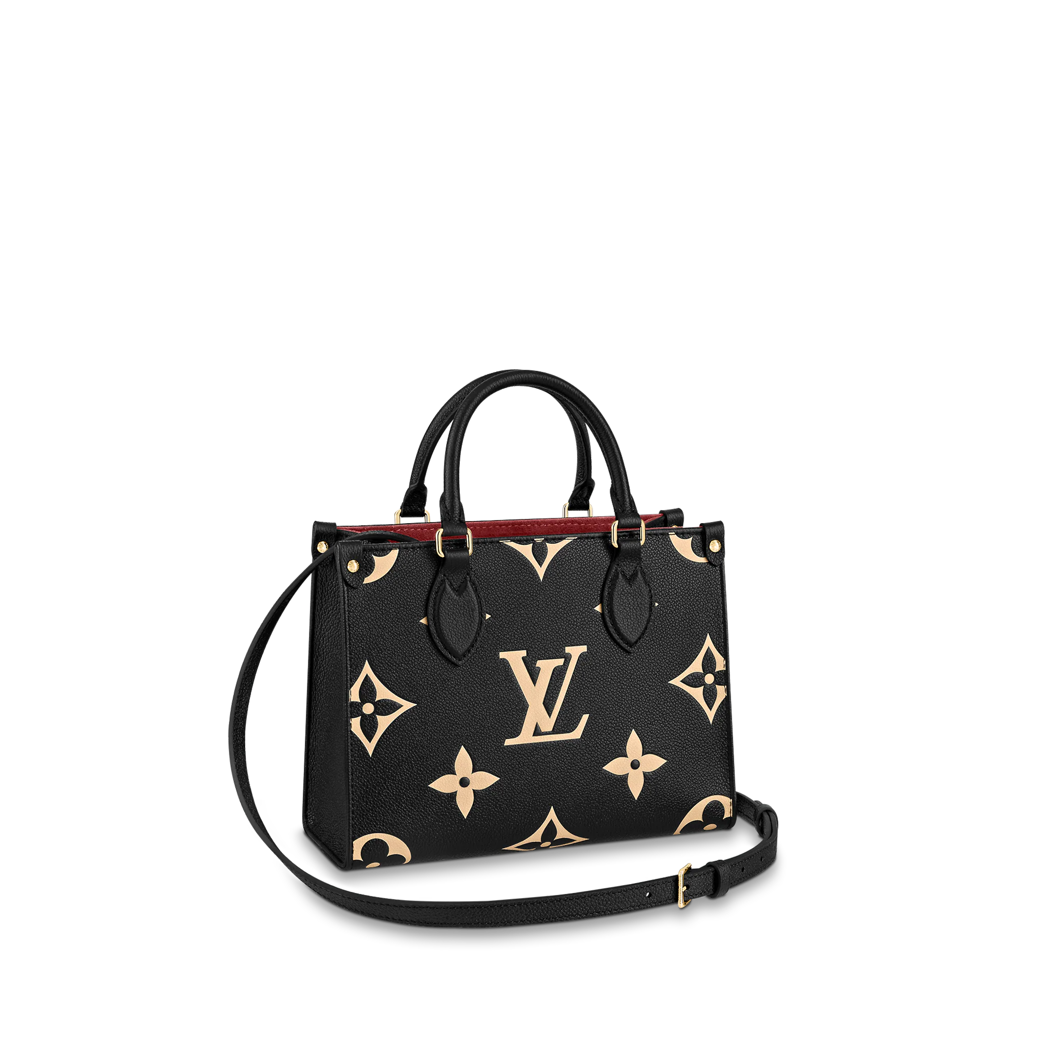 louis-vuitton-onthego-pm-bicolor-monogram-empreinte-leather-handbags-M45659-01 louis vuitton onthego pm bicolor monogram empreinte leather handbags M45659 01