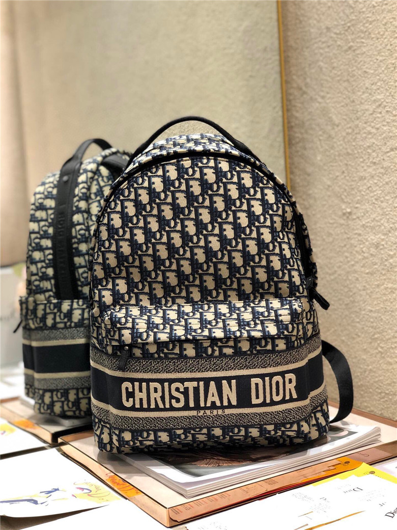 DIOR-DIORTRAVEL-BACKPACK-BLUE-DIOR-OBLIQUE-JACQUARD-M6104STZQ_M928-01 DIOR DIORTRAVEL BACKPACK BLUE DIOR OBLIQUE JACQUARD M6104STZQ M928 01