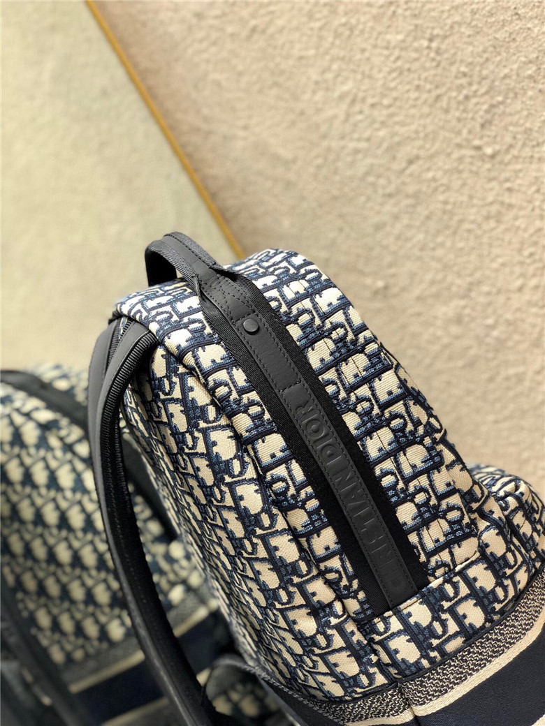 DIOR-DIORTRAVEL-BACKPACK-BLUE-DIOR-OBLIQUE-JACQUARD-M6104STZQ_M928-04 DIOR DIORTRAVEL BACKPACK BLUE DIOR OBLIQUE JACQUARD M6104STZQ M928 04