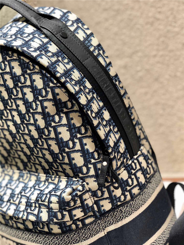 DIOR-DIORTRAVEL-BACKPACK-BLUE-DIOR-OBLIQUE-JACQUARD-M6104STZQ_M928-06 DIOR DIORTRAVEL BACKPACK BLUE DIOR OBLIQUE JACQUARD M6104STZQ M928 06