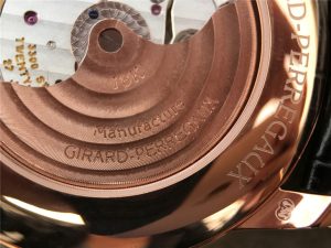 GIRARD PERREGAUX 1966 38 PINK GOLD BLACK DIAMOND SILVER 49525D52A1A1 BK6A 015