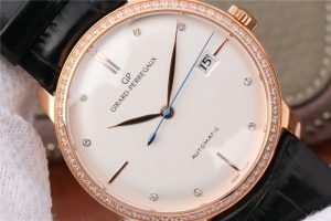 GIRARD PERREGAUX 1966 38 PINK GOLD BLACK DIAMOND SILVER 49525D52A1A1 BK6A 04