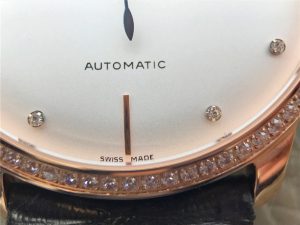 GIRARD PERREGAUX 1966 38 PINK GOLD BLACK DIAMOND SILVER 49525D52A1A1 BK6A 06