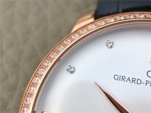 GIRARD PERREGAUX 1966 38 PINK GOLD BLACK DIAMOND SILVER 49525D52A1A1 BK6A 07