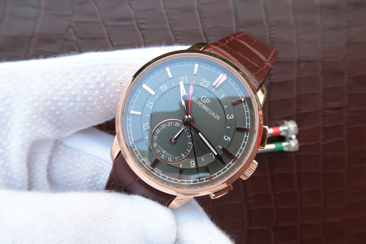 GIRARD-PERREGAUX-1966-DUAL-TIME-PINK-GOLD-GREY-49544-52-231-BB60-04 GIRARD PERREGAUX 1966 DUAL TIME PINK GOLD GREY 49544 52 231 BB60 04