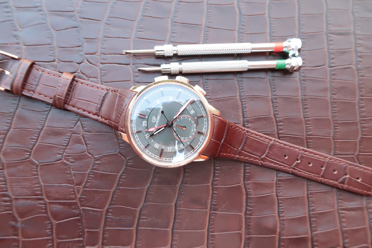 GIRARD-PERREGAUX-1966-DUAL-TIME-PINK-GOLD-GREY-49544-52-231-BB60-08 GIRARD PERREGAUX 1966 DUAL TIME PINK GOLD GREY 49544 52 231 BB60 08