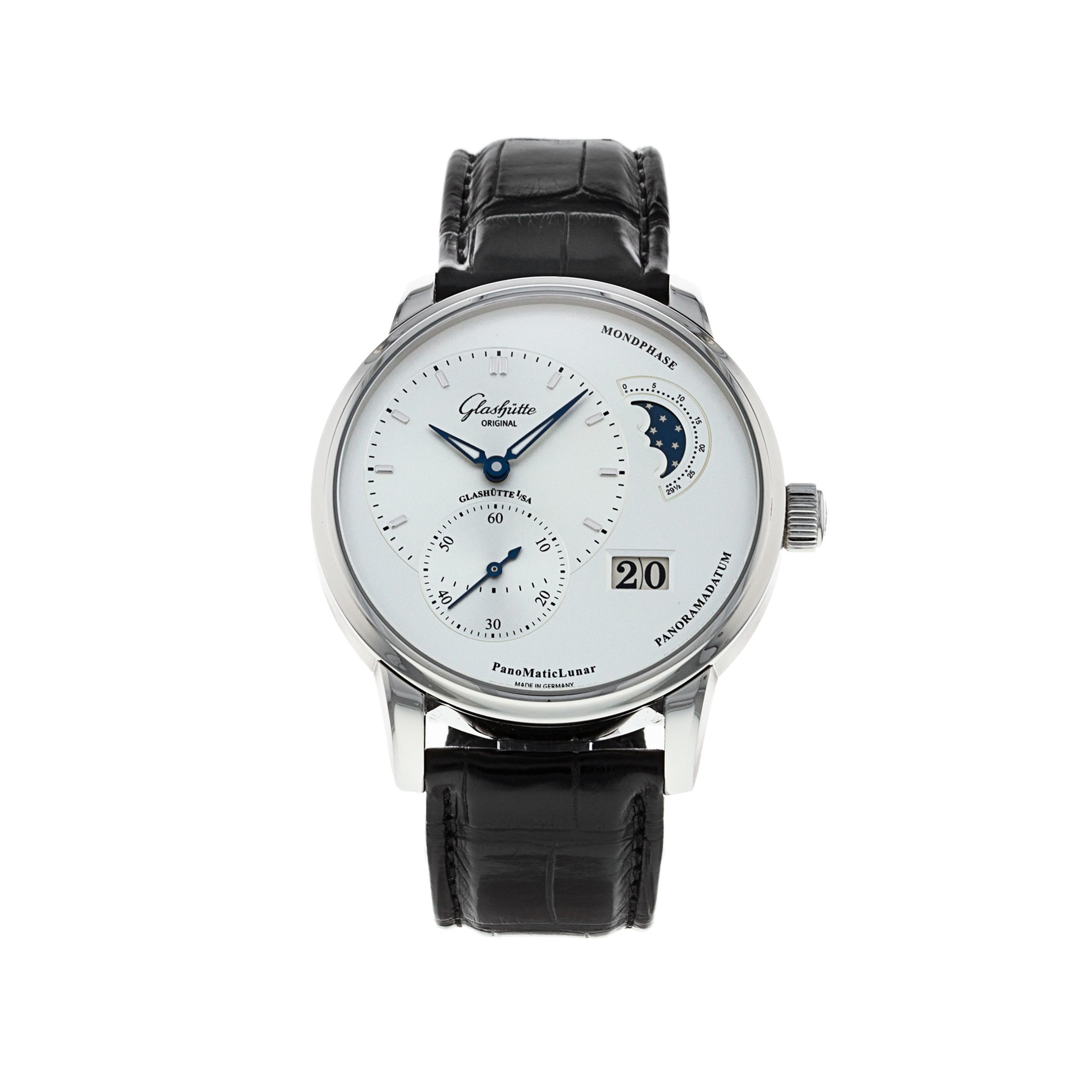 GLASHÜTTE-ORIGINAL-PANOMATIC-LUNAR-STAINLESS-STEEL-SILVER-1-90-02-42-32-05-0 GLASHUTTE ORIGINAL PANOMATIC LUNAR STAINLESS STEEL SILVER 1 90 02 42 32 05 0