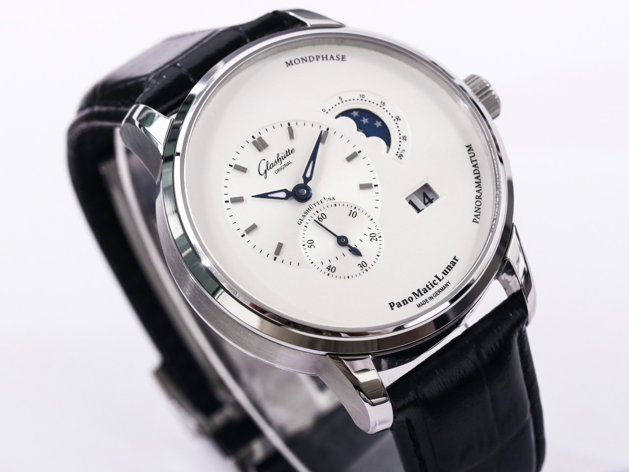 GLASHÜTTE-ORIGINAL-PANOMATIC-LUNAR-STAINLESS-STEEL-SILVER-1-90-02-42-32-05-02 GLASHUTTE ORIGINAL PANOMATIC LUNAR STAINLESS STEEL SILVER 1 90 02 42 32 05 02