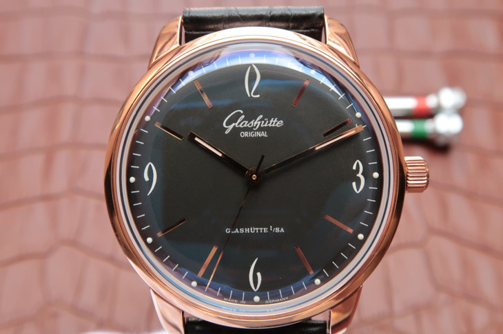 GLASHÜTTE-ORIGINAL-SIXTIES-ROSE-GOLD-BLACK-1-39-52-02-01-04-04 GLASHUTTE ORIGINAL SIXTIES ROSE GOLD BLACK 1 39 52 02 01 04 04