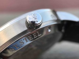 GLASHÜTTE ORIGINAL SENATOR PANORAMA DATE MOONPHASE STAINLESS STEEL BLUE 100 04 05 12 30 010