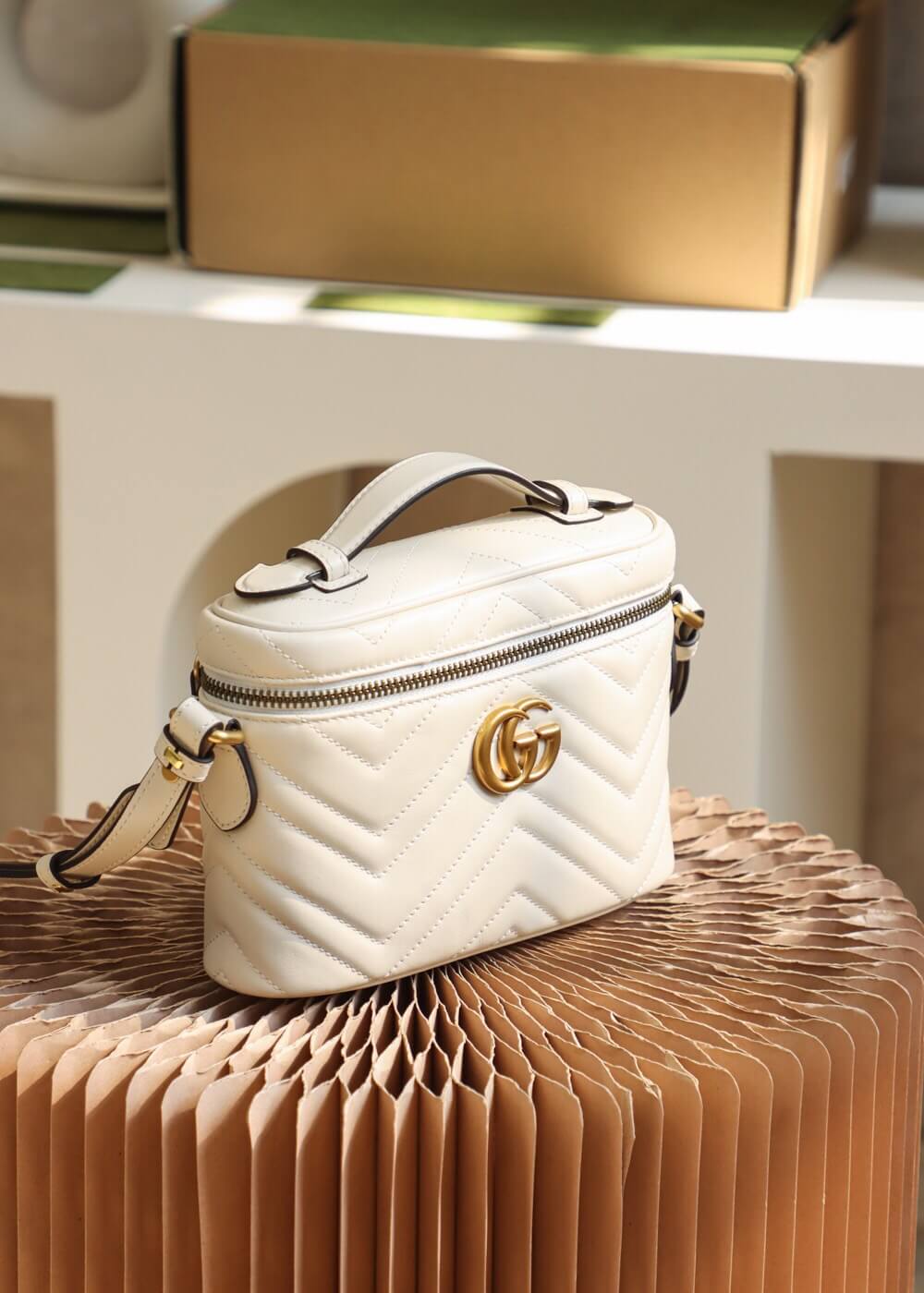 GUCCI-GG-MARMONT-MINI-BAG-WHITE-672253-DTDHT-06 GUCCI GG MARMONT MINI BAG WHITE 672253 DTDHT 06