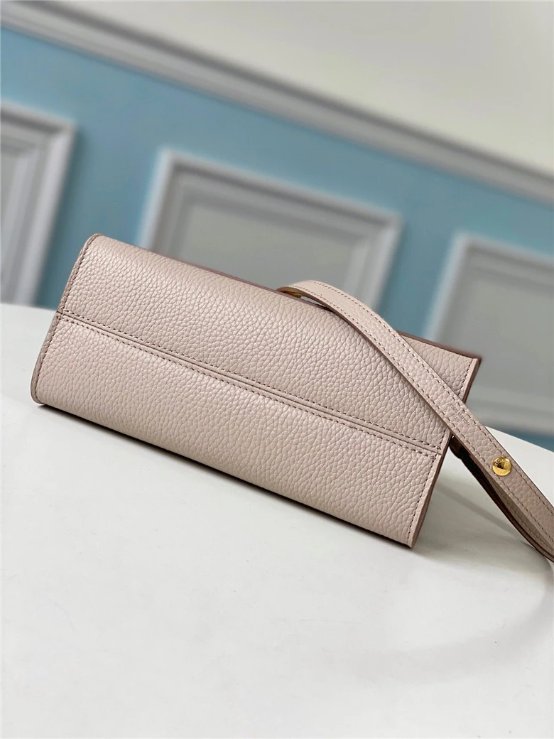 LOUIS VUITTON TWIST ONE HANDLE PM HANDBAG TAURILLON LEATHER GREIGE M57214_4 LOUIS VUITTON TWIST ONE HANDLE PM HANDBAG TAURILLON LEATHER GREIGE M57214 4