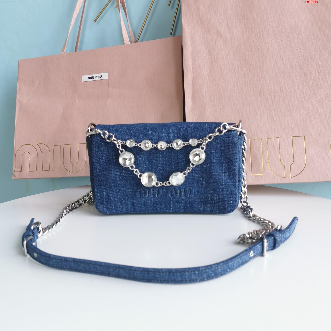 MIUMIU-DENIM-SHOULDER-BAG-BLUE-5BD223-2DP7-F0008-OOO-01 MIUMIU DENIM SHOULDER BAG BLUE 5BD223 2DP7 F0008 OOO 01