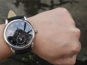 MONTBLANC STAR LEGACY MOONPHASE AUTOMATIC SLATE GREY DIAL MENS WATCH 118518 011