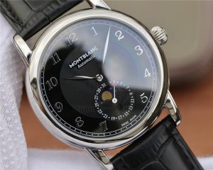 MONTBLANC STAR LEGACY MOONPHASE AUTOMATIC SLATE GREY DIAL MENS WATCH 118518 04