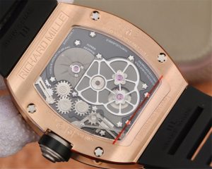RICHARD MILLE TOURBILLON ROSE GOLD BLACK DIAL SWISS TOURBILLON RM001 012