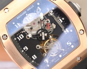 RICHARD MILLE TOURBILLON ROSE GOLD BLACK DIAL SWISS TOURBILLON RM001 05